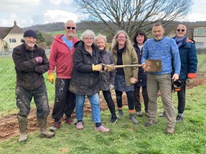 Friends of Higher Brook Meadow during the Queen's Green Canopy planting.