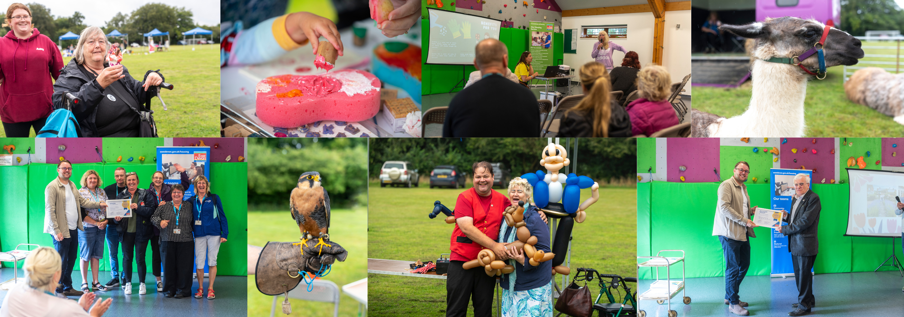 tenants and staff enjoying the festival